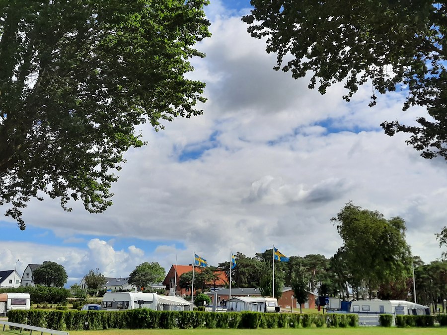 Camping pitch with electricity