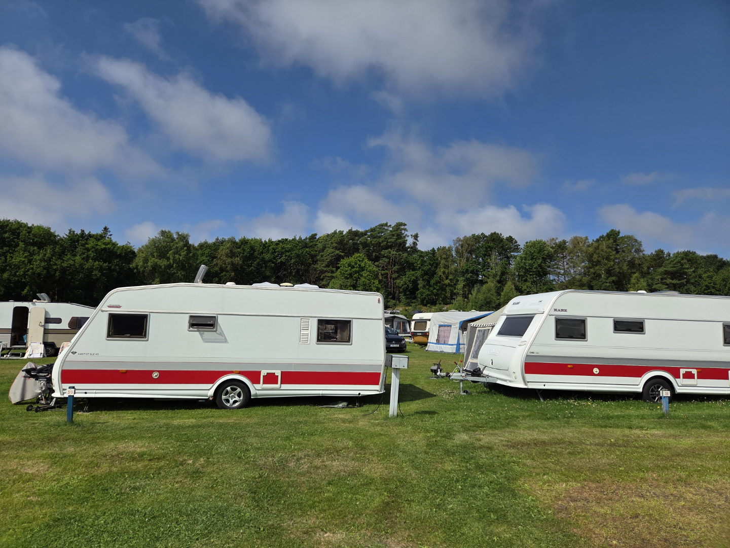 Camping Stellplatz Wohnwagen/Wohnmobil mit Strom. Area Ängen Nr 1-30