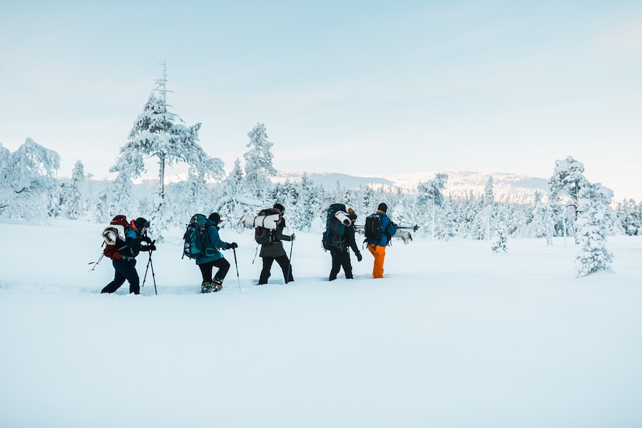 Snöskovandring till Njupeskär - all inclusive